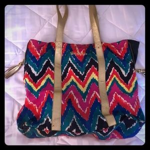 Lilly Pulitzer Chevron Tassel Tote